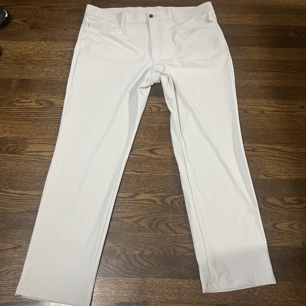Callaway Stretch Golf Pants Mens 38x30 Extra Light Gray Performance